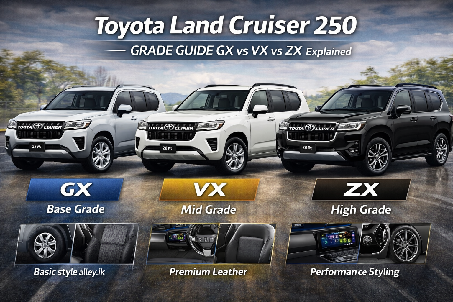 Toyota Land Cruiser 250 Grade Guide: GX vs VX vs ZX | JPChecker