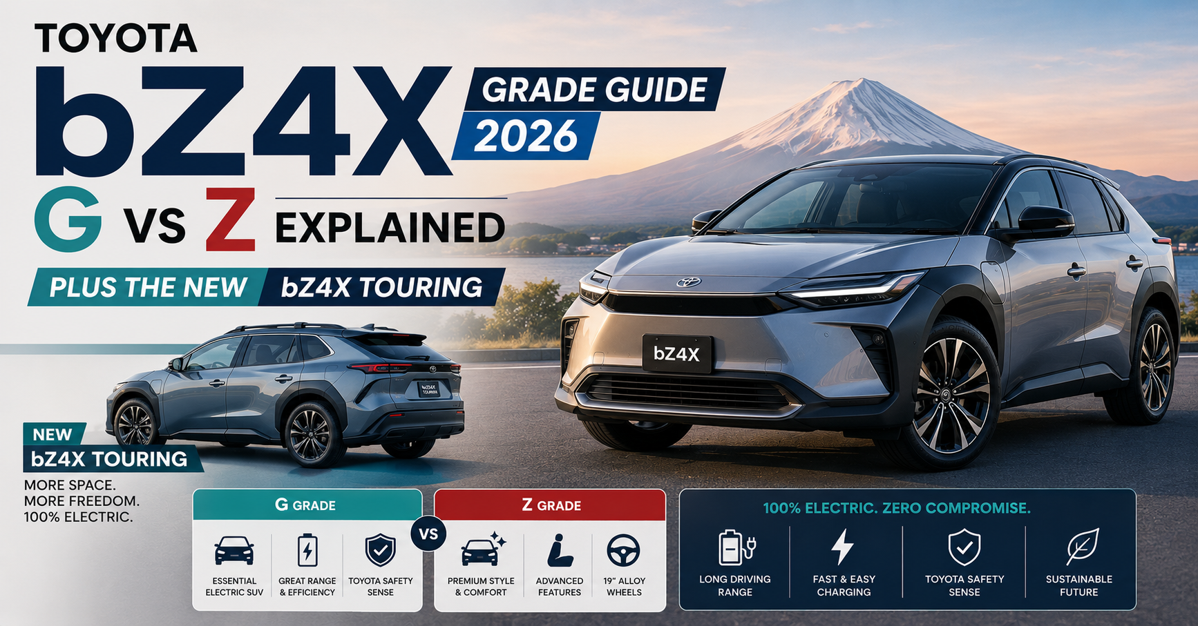 Toyota bZ4X Grade Guide 2026: G vs Z Explained (Plus the New bZ4X Touring)